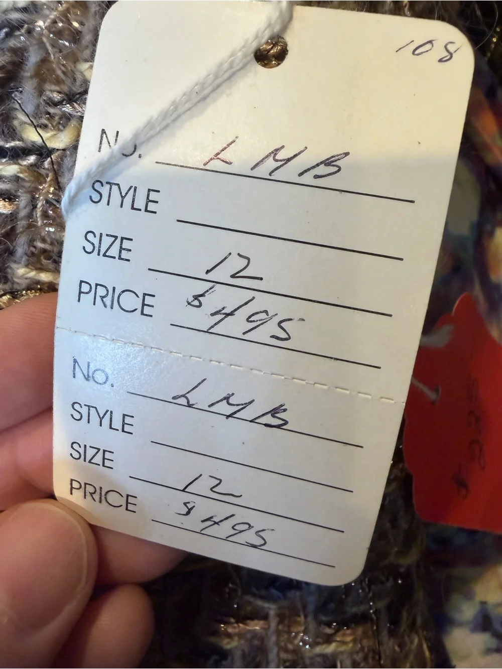 Poly Watson Tweed Brown Gold Button-Front Cardigan Size 12